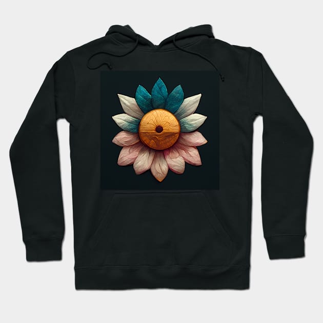 Button Flower Hoodie by Happy Woofmas